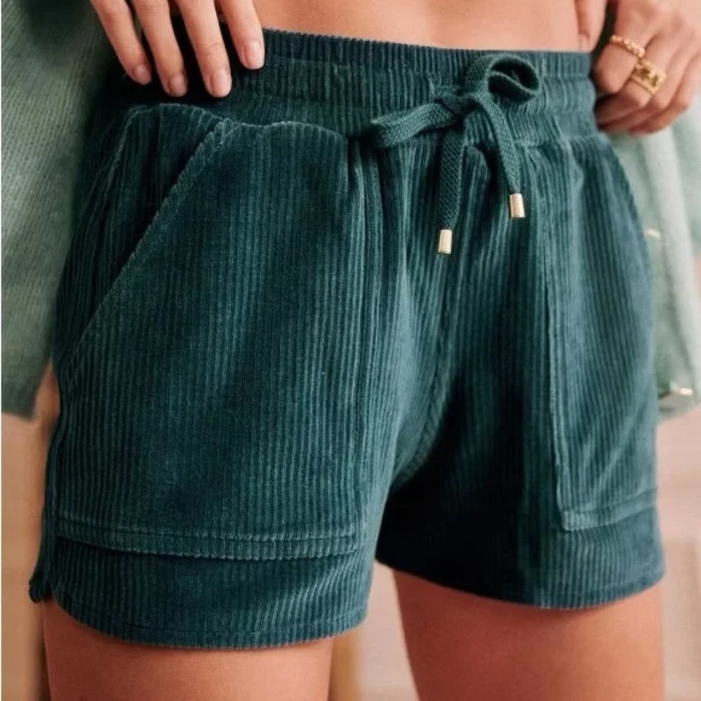 Sezane Amelia Shorts Blue Oil Color, Size Small